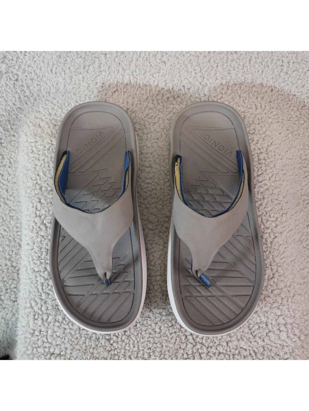 Vionic Restore Charcoal Vapor Flip Flop Sandal Men 7.5 / W 9